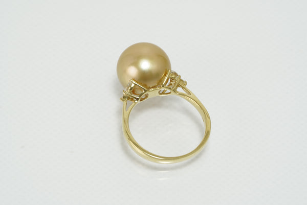 K18 白蝶ゴールド リング 12.0mm