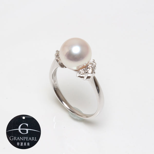 Pt アコヤ リング 9-9.5mm(GRANPEARL)